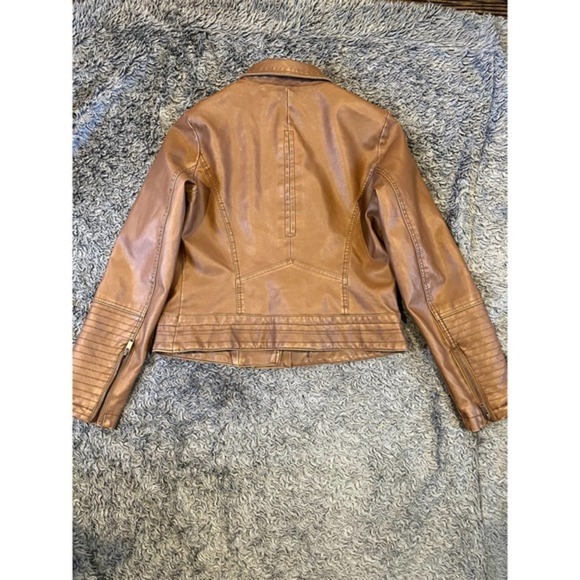 Universal Thread Brown Faux Leather Jacket‎ Women’s Size Medium - Picture 5 of 10
